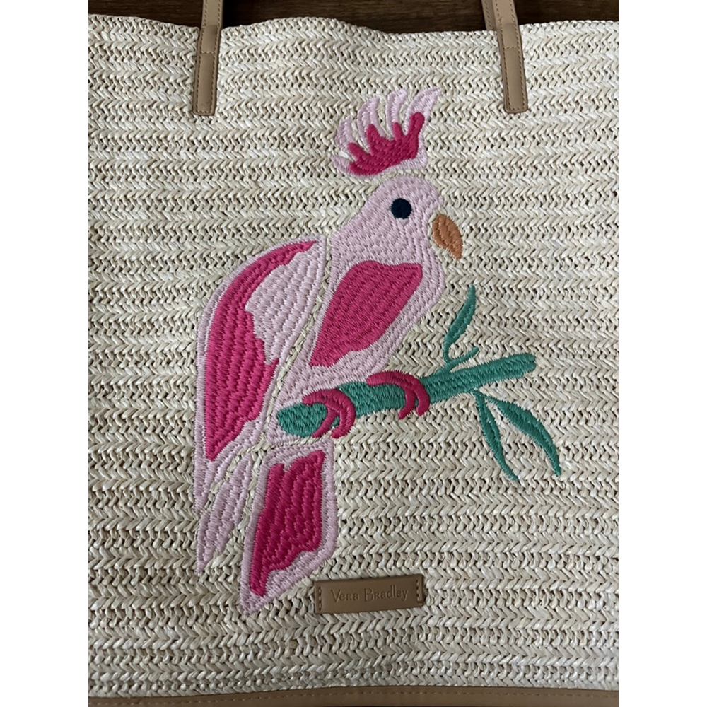 Vera Bradley NWOT pink bird tote purse - Picture 7 of 11